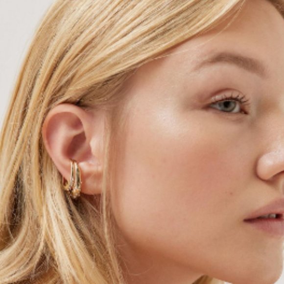UO Rhinestone Gold Ear Cuff Set - Picture 1 of 3